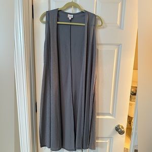 LuLaRoe midsize, grayish blue vest
